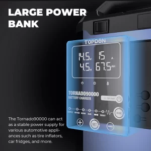 TORNADO90000 PL6100 12 Volt 100A Flashing Power Supply and 60/40/10A Battery Charger, battery charger, automotive programming
