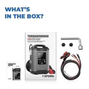 TORNADO90000 PL6100 12 Volt 100A Flashing Power Supply and 60/40/10A Battery Charger, battery charger, automotive programming